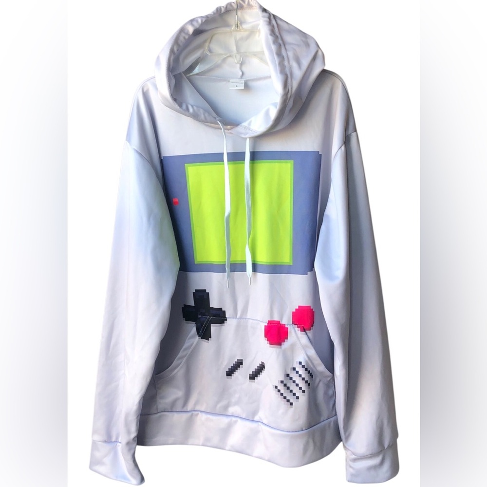 Retro Gaming Graphic Hoodie Video Game Design Nintendo Game Boy.Customized.Great